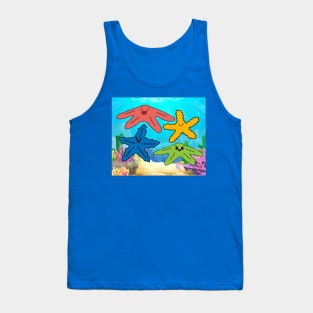 Colorful Funny Fish With Googly Eyes Tank Top